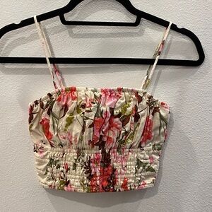 Abercrombie & Fitch Linen-Blend Ruched Set Top